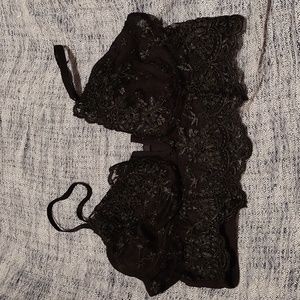 Black Lace Bra/Top Size S